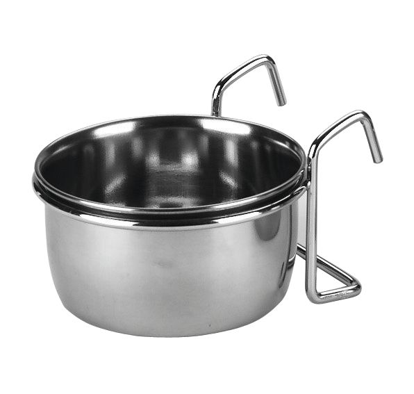 Rvs bakje 300 ml, 9,5 cm met houder